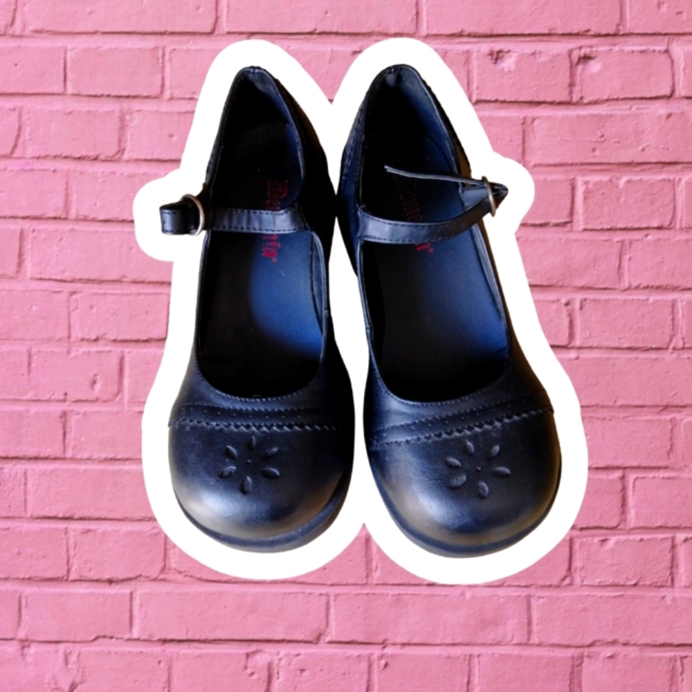 Size 10 Demonia Mary Janes, Black Matte PU leather lightly worn